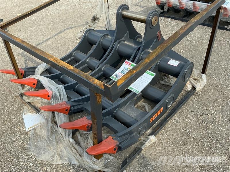 KJ AMK36 65 in Excavator Rake - Fits Cat 336 / 30 - 3 مكابس وميبسات التبن