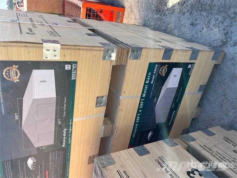 KJ K0039 39 ft x 39 ft Metal Garage Storage Building Plieno karkaso pastatai