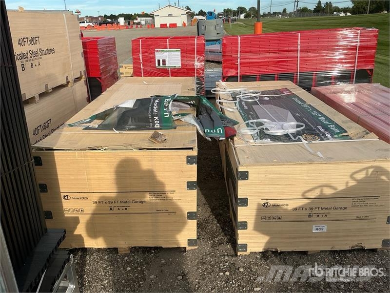 KJ K0039 39 ft x 39 ft Metal Garage Storage Building Steel frame buildings