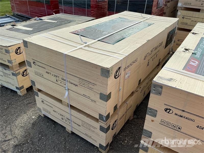KJ K2545G 25 ft x 45 ft Metal Garage Storage Building Teräsrunkorakennukset