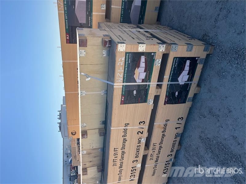 KJ K3151 31 ft x 51 ft Heavy Duty Metal Garage Storag Edificación de acero