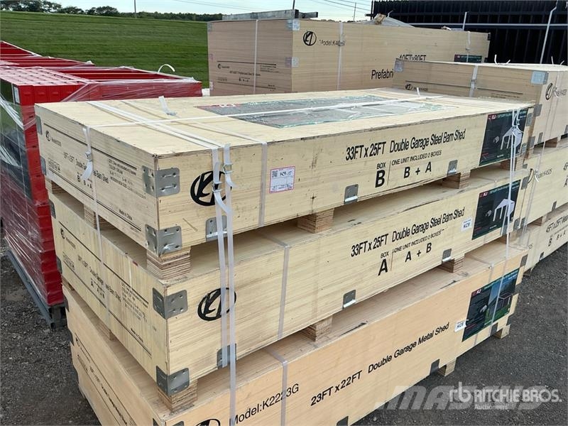 KJ K3325 Double Garage Metal Shed (Unused) 鉄骨建造物