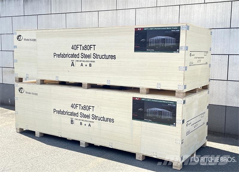 KJ K4080 80 ft x 40 ft Prefabricated Metal Frame Stor 기타 트레일러