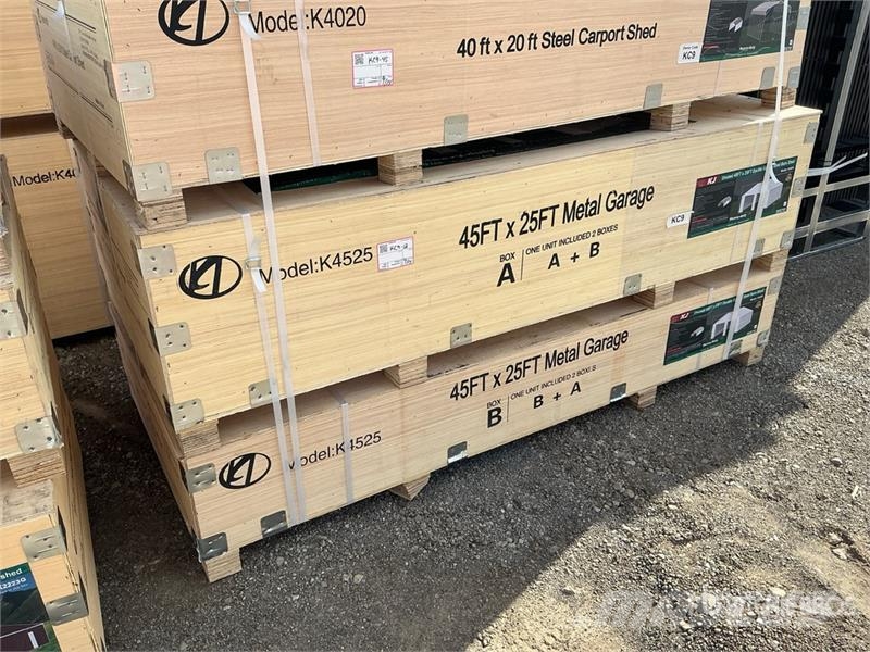 KJ K4525 Double Garage Metal Shed (Unused) 鉄骨建造物