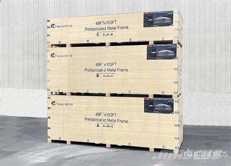 KJ K5100 103 ft x 49 ft Prefabricated Metal Frame Sto 기타 트레일러