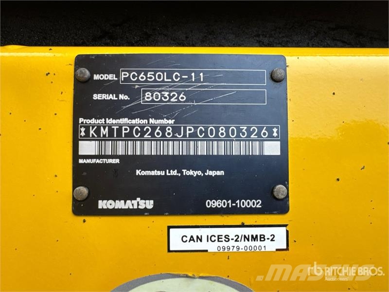 Komatsu PC650LC-11 VG Tracked Excavator Crawler excavators