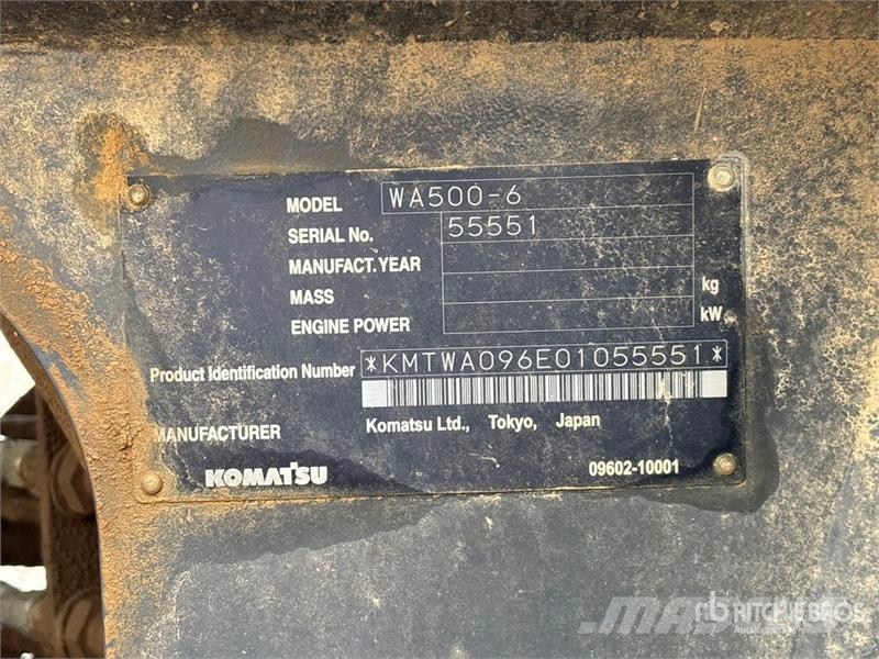 Komatsu WA500-6 Wheel Loader Hjullastare