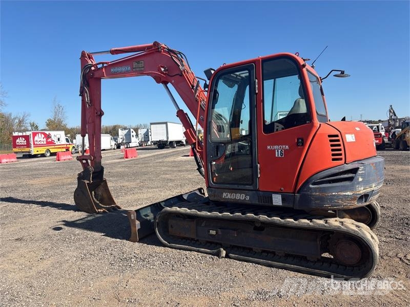 Kubota KX080-3 Tracked Excavator Kāpurķēžu ekskavatori