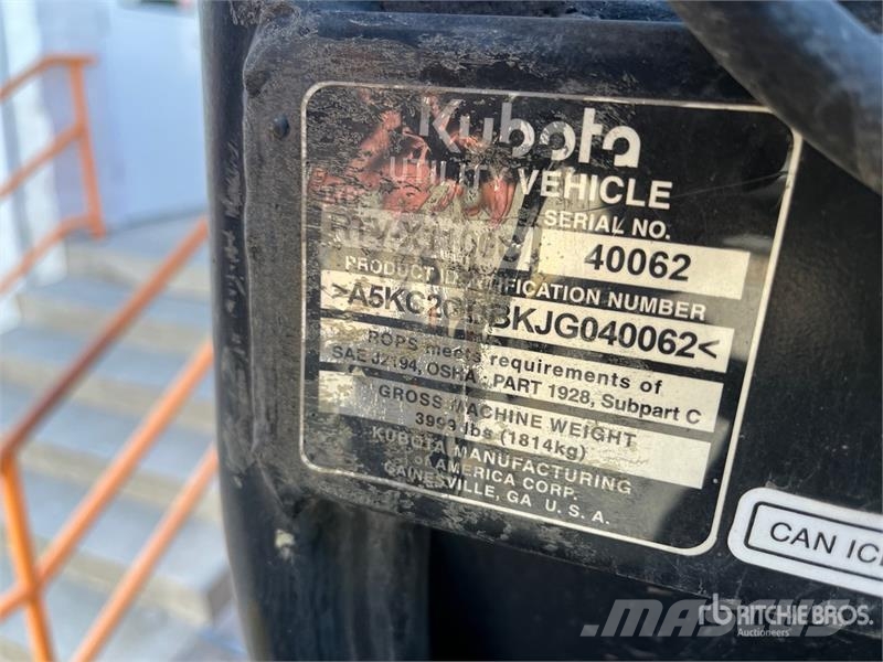 Kubota RTV-X1100C 4x4 Utility Vehicle 다목적 장비