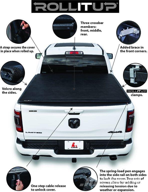 Leer ROLLITUP Soft Rolling Tonneau Cover (Unused) Muut