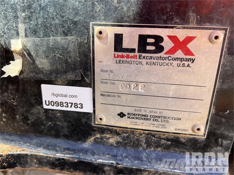 Link-Belt 145X4LC Tracked Excavator Bagri goseničarji