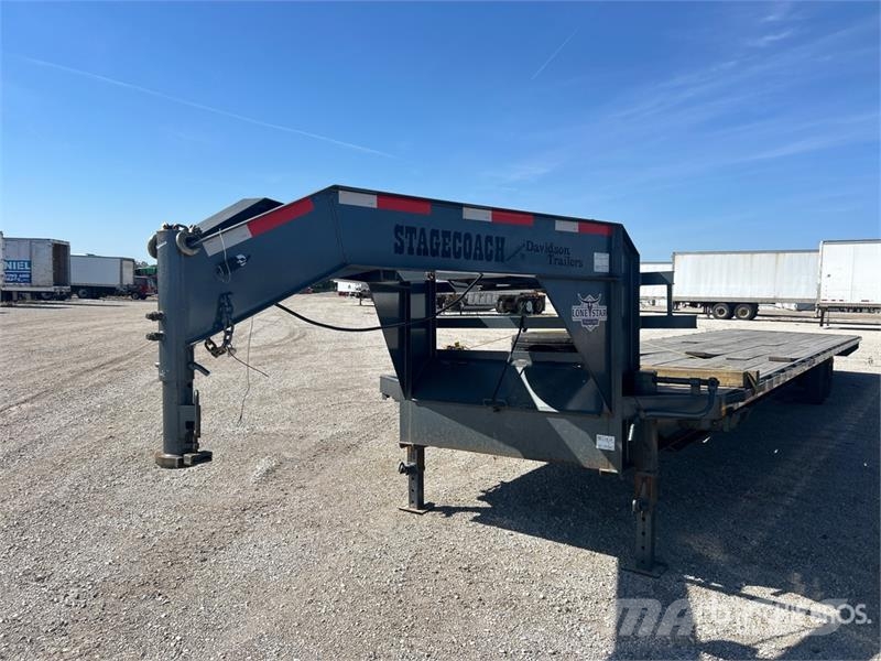 Lone Star 6450 lb 40 ft T/A Gooseneck Flatbed Trai Platformas/izkraušana no sāniem