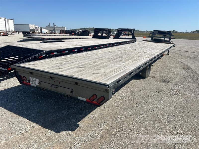 Lone Star 6450 lb 40 ft T/A Gooseneck Flatbed Trai Platformas/izkraušana no sāniem