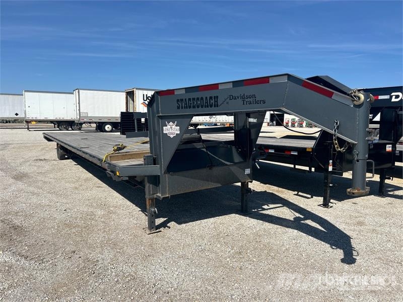 Lone Star 6450 lb 40 ft T/A Gooseneck Flatbed Trai Platformas/izkraušana no sāniem