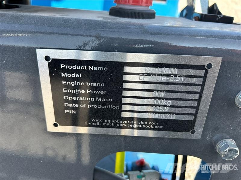 Machpro EF-Blue-2.5T 5500 lb Electric Forklift (Unused) Carretillas de horquilla eléctrica