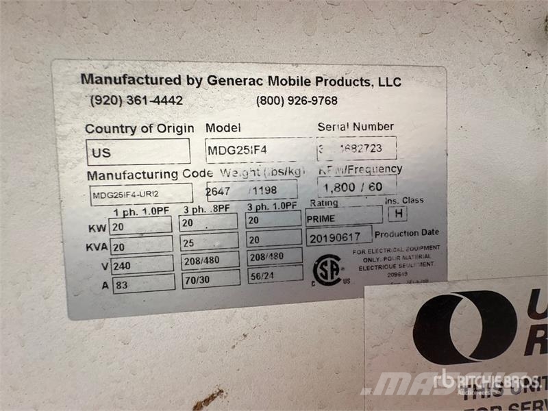 Magnum Pro MDG25IF4 20 kW Mobile Generator Set Generadores diésel
