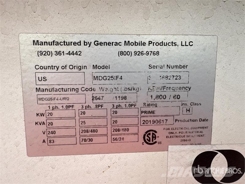 Magnum Pro MDG25IF4 20 kW Mobile Generator Set Generadores diésel