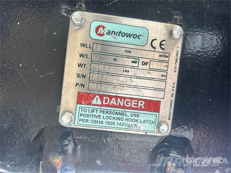Manitowoc 93 ton 3 Sheave Load Block Запчасти для кранов