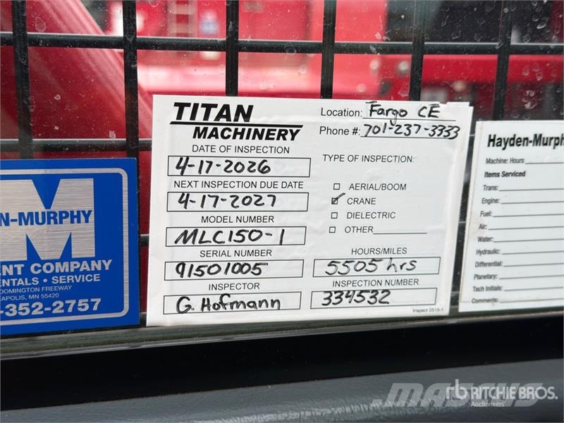 Manitowoc MLC150-1 165 ton Lattice-Boom Crawler Crane Gru cingolate