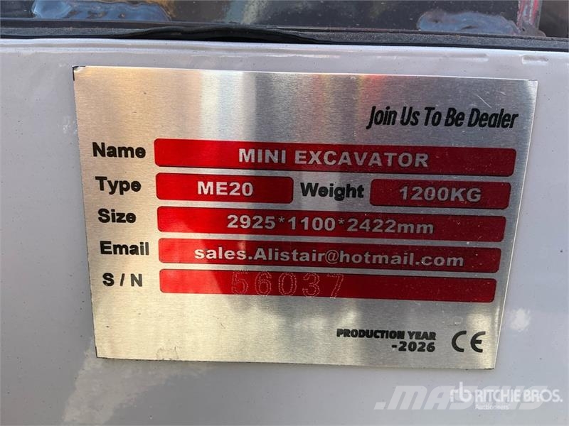 ME20-YELLOW Yanmar Diesel Mini Excavator (Unused) Minigraafmachines < 7t