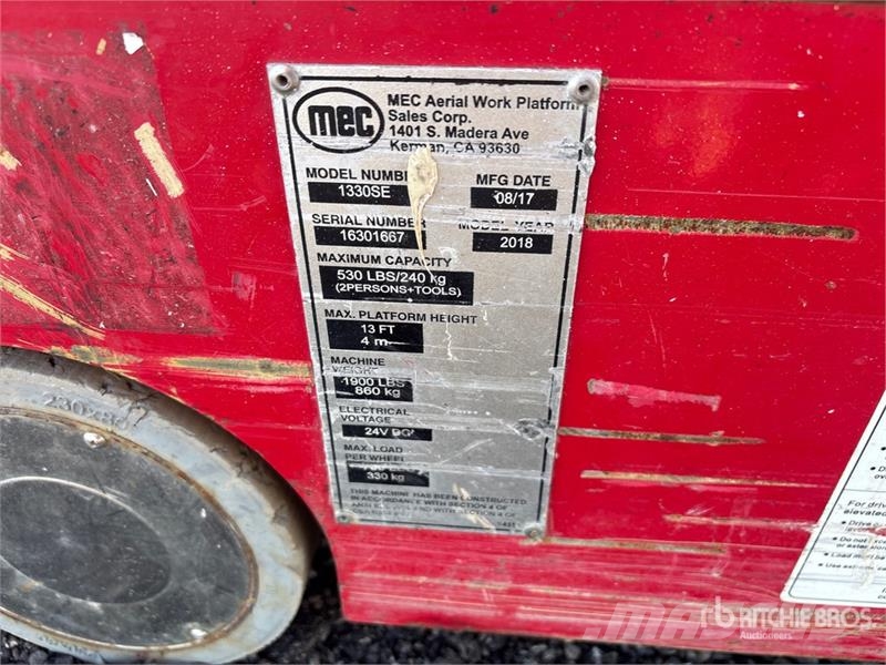 MEC 1330SE Electric Scissor Lift Šķerveida pacēlāji