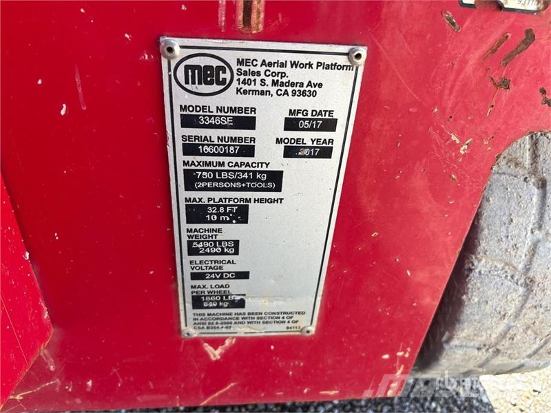 MEC 3346SE Electric Scissor Lift Plataformas tijera
