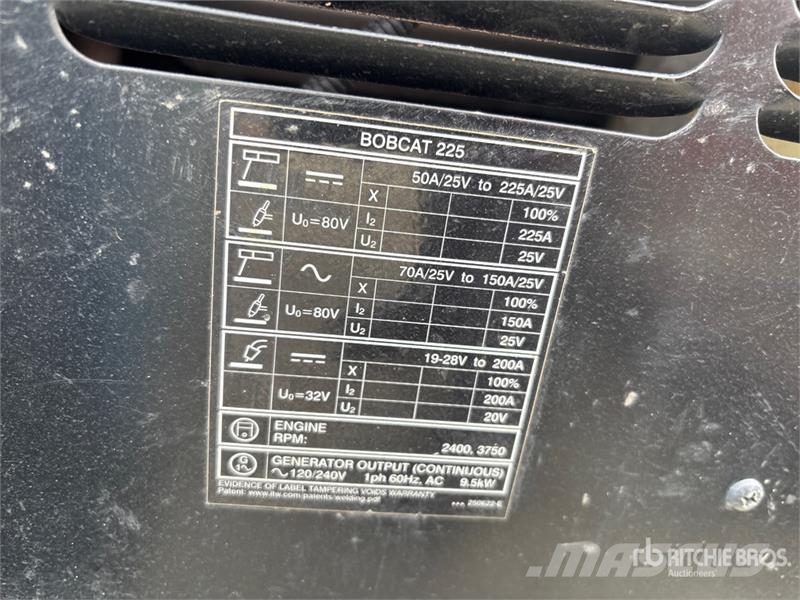 Miller Bobcat 225 Multi-Process Engine Driven Welder Schweissgeräte