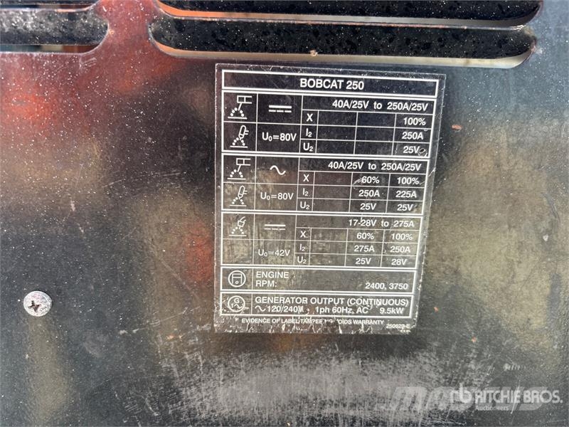 Miller Bobcat 250 250 A Mobile Multi-Process Engine Drive Lasapparaten