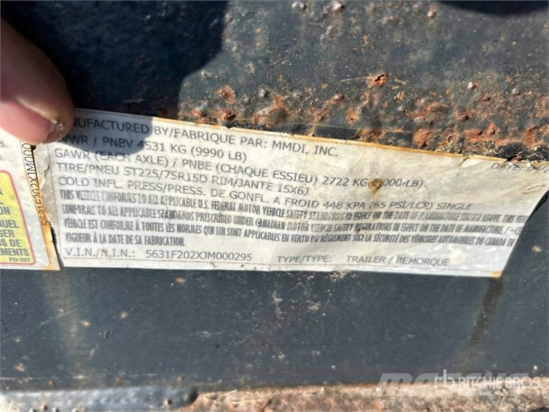 MMDI 614SLTD 12000 lb 14 ft T/A Equipment Trailer Autovežių priekabos