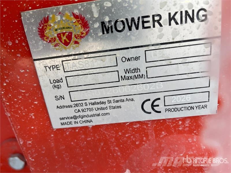 Mower King TAS-81 72 in 3-Point Rotary Tiller (Unu Power harrows and rototillers