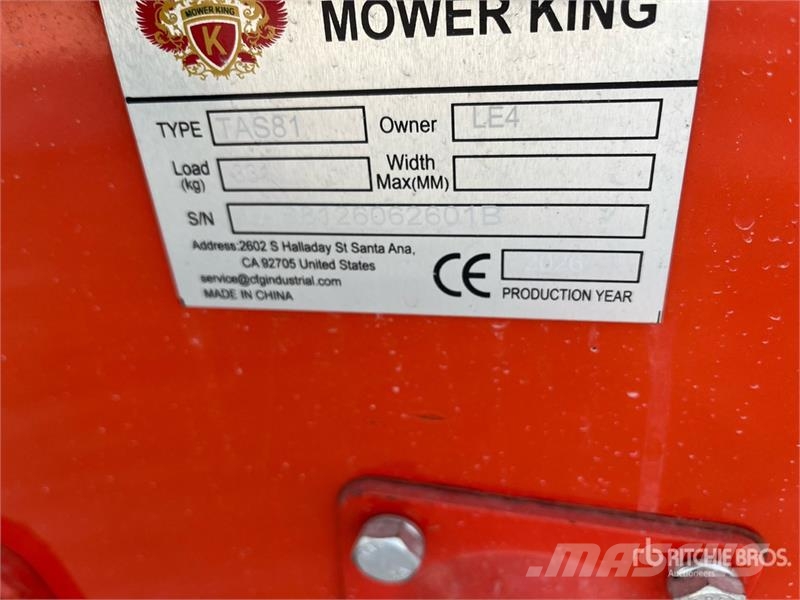 Mower King TAS-81 72 in 3-Point Rotary Tiller (Unu Power harrows and rototillers