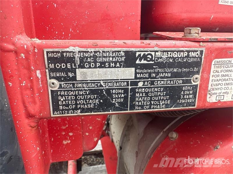 MultiQuip GDP-5HA 4 kW Portable Generator Set Citi ģeneratori