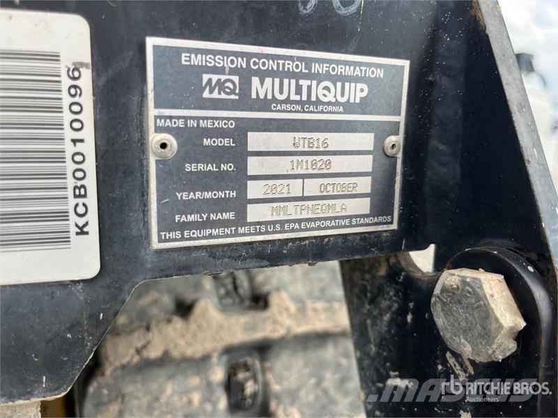 MultiQuip Whiteman WTB16 Stand-On Crawler Concrete Buggy Accessori per Calcestruzzo