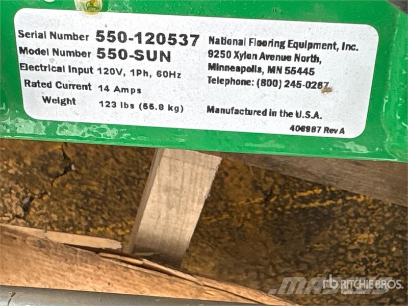 National Flooring 550-SUN Electric Walk-Behind Floor Scrape Drugi deli