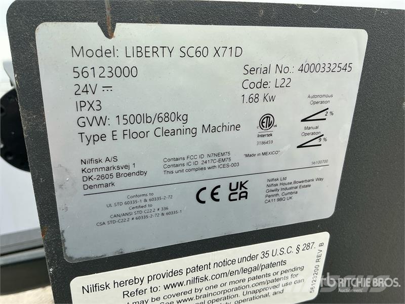 Nilfisk Liberty SC60 Ride-On Electric Floor Scrubber Andre Landbrukshengere