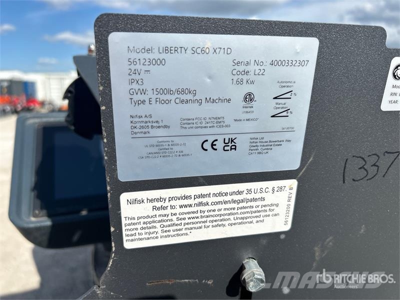 Nilfisk Liberty SC60 X71D Ride-On Electric Floor Scrubber 其他拖车