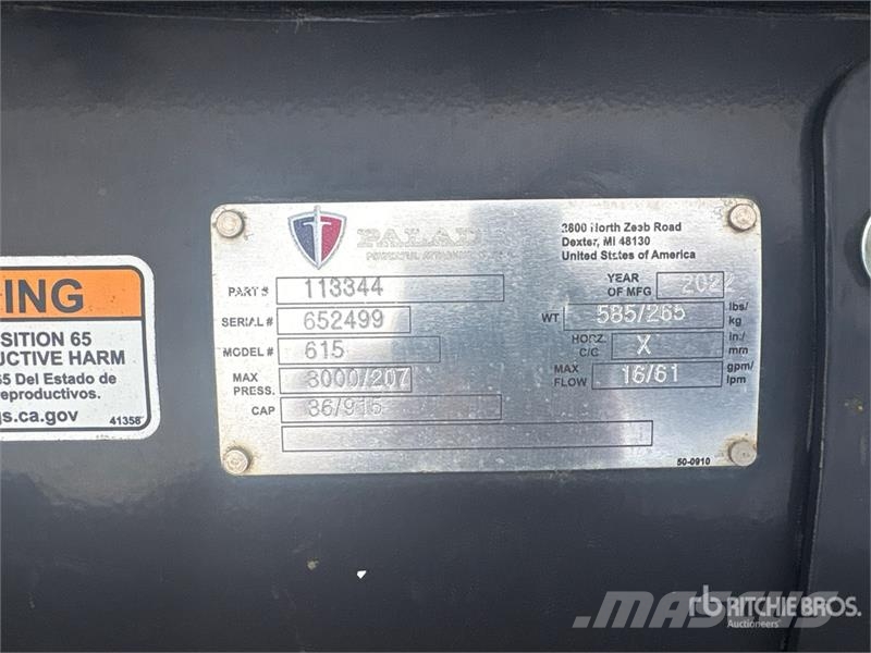 PALADIN 113344 36 in Mini Skid Steer Trencher Freze za kopanje jarkov Trenčerji