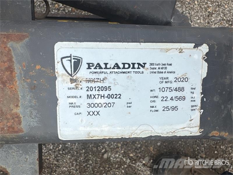 PALADIN MX7H-0022 90 in Skid Steer Power Rake Schudders