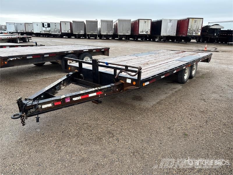PJ 20 ft T/A Flatbed Trailer Бордови
