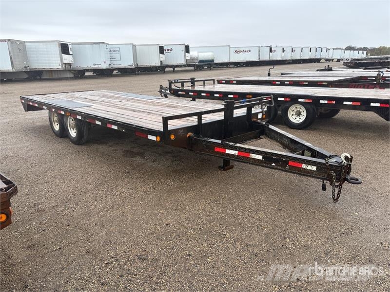 PJ 20 ft T/A Flatbed Trailer Бордови