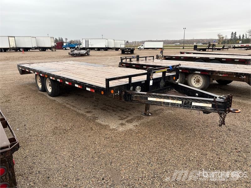 PJ Trailers Trailers 20 ft T/A Flatbed Trailer Бордови