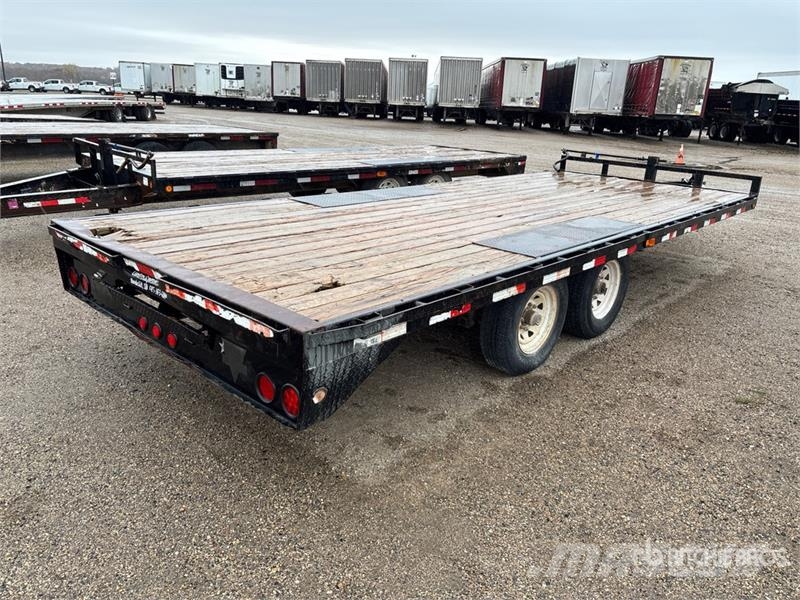 PJ Trailers Trailers 20 ft T/A Flatbed Trailer Бордови