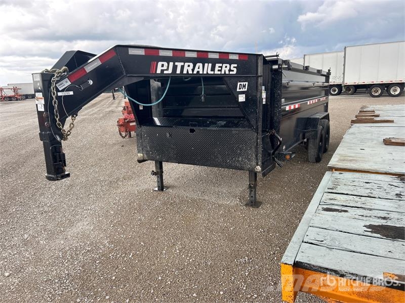 PJ Trailers Trailers DM162 16 ft T/A T/A Gooseneck Du مقطورات قلابة