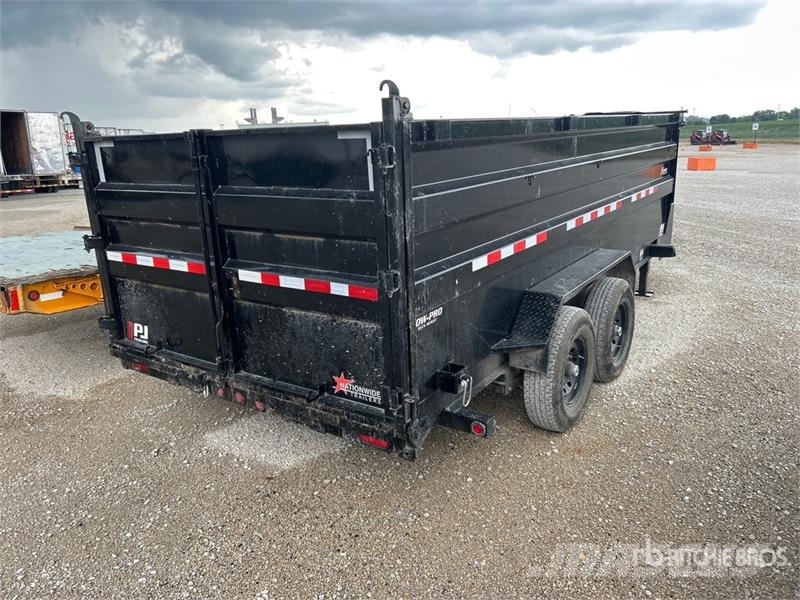 PJ Trailers Trailers DM162 16 ft T/A T/A Gooseneck Du مقطورات قلابة