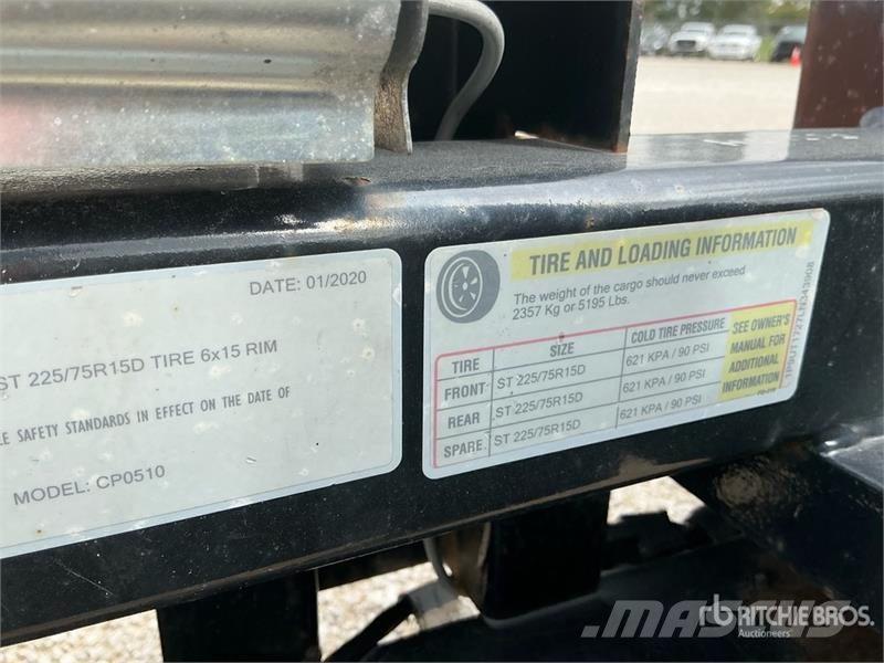 Pratt CP0510 7000 lb 14 ft T/A Equipment Trailer 차량 운반용 트레일러