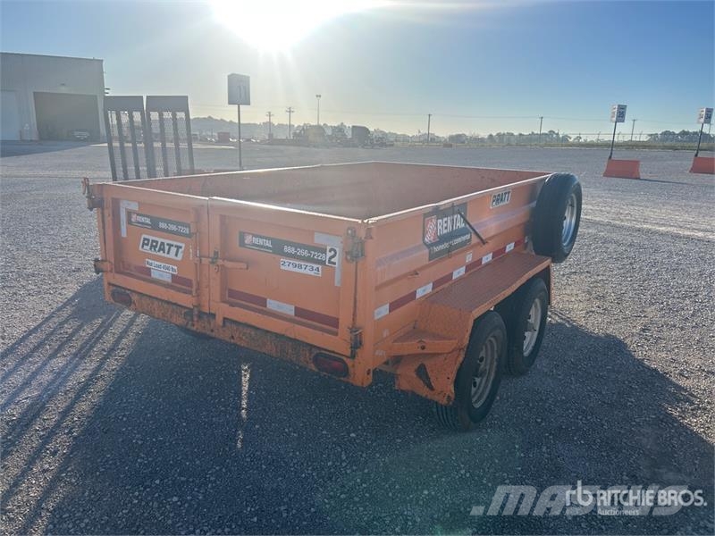  Pratt EZD11762 14 ft T/A Dump Utility Trailer Pašizgāzējs