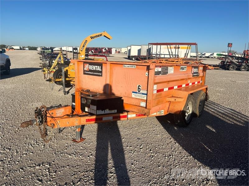  Pratt EZD11762 14 ft T/A Dump Utility Trailer Pašizgāzējs