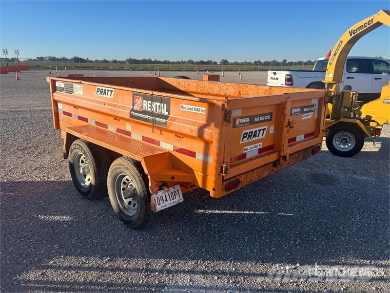  Pratt EZD11762 14 ft T/A Dump Utility Trailer Pašizgāzējs