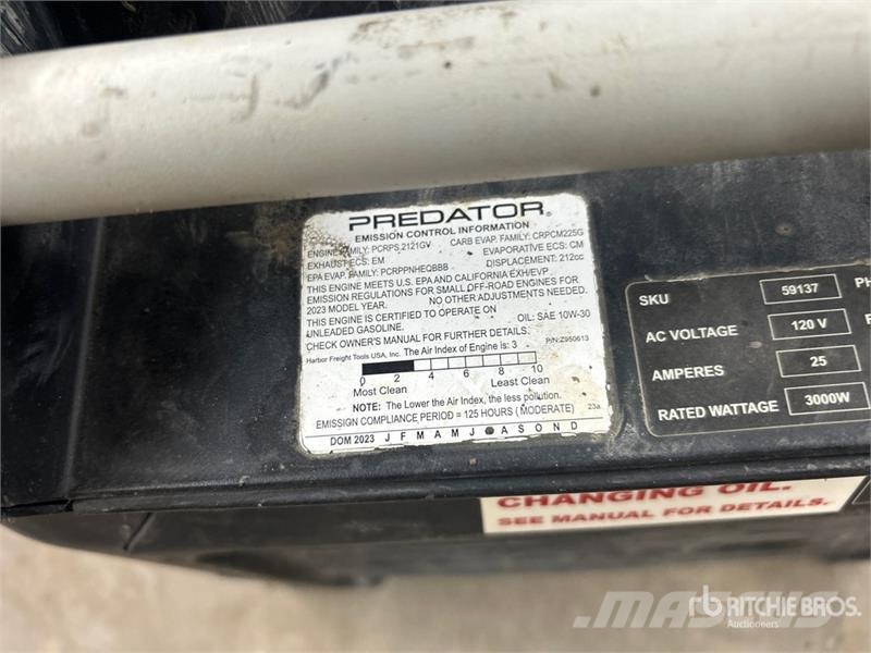 Predator 3500 3 kW Portable Generator Set Egyéb Áramfejlesztők