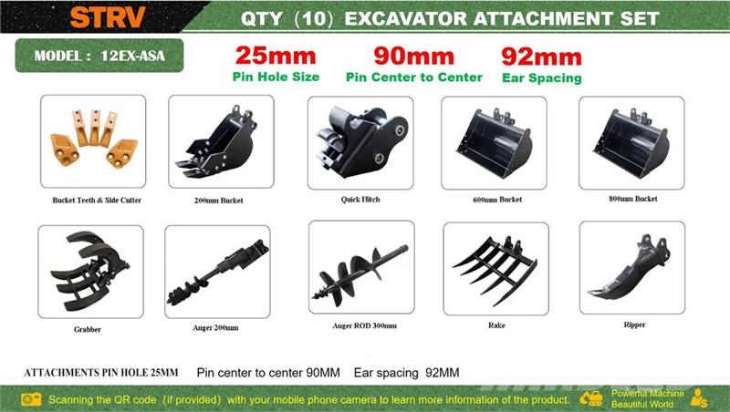 Quantity of (10) STARVOX 12EX-ASA Mini Excavator Other components